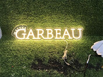 Brighten Your Business, Bar, or Wedding with Garbeau Custom Business LED Neon Sign.