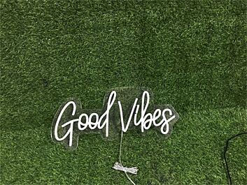 Brighten Your Space: Good Vibes For Home Decor LED Neon Sign, Perfect for Office Ambiance, Chic Bars, and Memorable Weddings