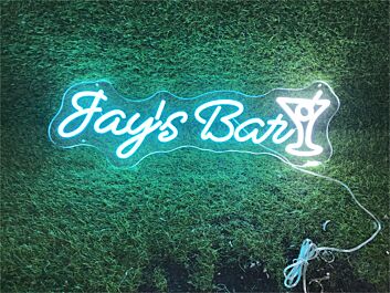 Jay's Bar Cocktail Custom LED Neon Sign