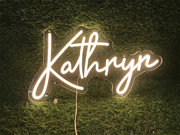 Brighten Your Space: Kathryn Custom Name LED Neon Sign for Weddings, Bars, and Home Decor