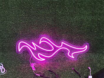 Brighten Your Space: LED Sign Flame Shape Neon Sign for Bars, Stores, and Chic Home Decor
