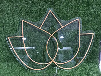 Brighten Up Any Space: Lotus Home Decor LED Neon Sign for Bars, Weddings, and Office Ambiance.