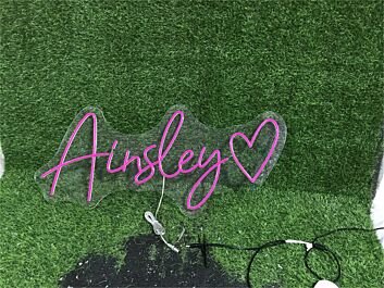 Ainsley Heart Custom Name LED Neon Sign