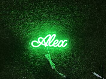 Brighten Your Special Moments: Personalize Custom Alex LED Neon Sign for Weddings, Home Decor, and Trendy Bars.