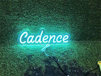 Enhance Any Space from Bars to Weddings with the Personalize Custom Cadence LED Neon Sign.