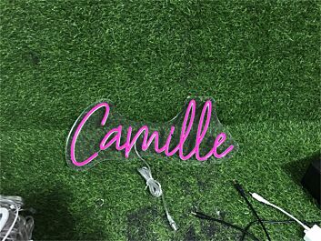 Add a Radiant Touch to Your Home, Office, and Special Events with Personalize Custom Camille LED Neon Sign.
