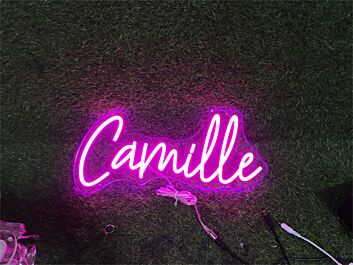 Add a Radiant Touch to Your Home, Office, and Special Events with Personalize Custom Camille LED Neon Sign.