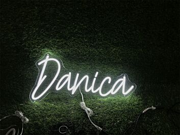 Brighten Your Special Moments: Personalize Custom Danica LED Neon Sign for Weddings, Birthdays, and Home Decor.