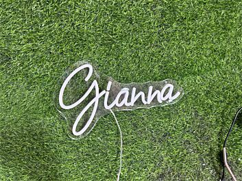 Elevate Your Space: Personalize Custom Gianna LED Neon Sign for Home, Office, Weddings, and Vibrant Party Atmospheres.