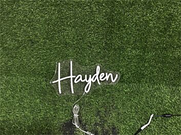 Brighten Up Your Space: Personalize Custom Hayden LED Neon Sign Perfect for Weddings, Bars, and Home Decor