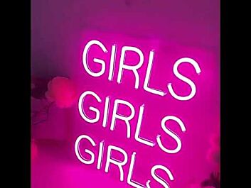 &#39;Girls Girls Girls&#39; neon sign