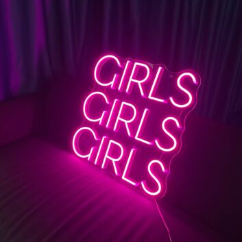 &#39;Girls Girls Girls&#39; neon sign