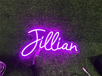 Brighten Your Space: Personalize Custom Jillian LED Neon Sign - Perfect for Weddings, Bars, and Home Decor.