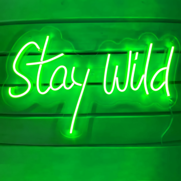 &#39;Stay wild&#39; neon sign