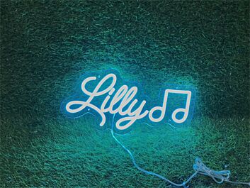 Elevate Your Space: Personalize Custom Lilly With Note LED Neon Sign for Home Decor, Weddings, and Bars