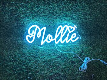 Elevate Your Space: Personalize Custom Mollie LED Neon Sign for Home Decor, Office Ambiance, and Vibrant Parties.