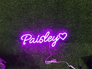 Elevate Your Space: Personalize Custom Paisley LED Neon Sign for Weddings, Bars, and Home Décor