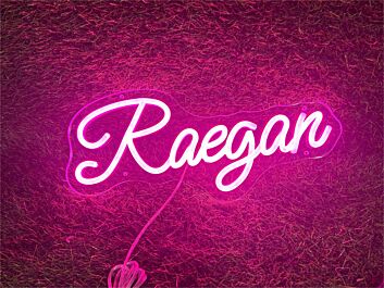 Elevate Your Space: Personalize Custom Raegan LED Neon Sign for Home Decor, Office Ambiance, Storefronts, and Special Celebrations