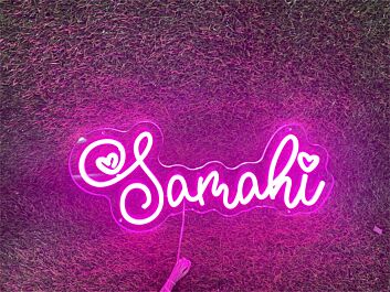 Create a Vibrant Atmosphere at Your Bar, Store or Celebrate in Style with the Personalize Custom Samahi LED Neon Sign.