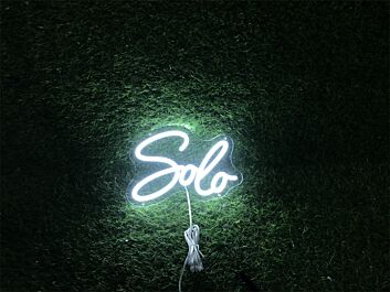 Bring a glow to weddings, bars, and birthdays with Personalize Custom Solo LED Neon Sign.