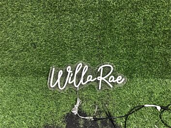 Brighten Up Your Space: Personalize Custom Willarae LED Neon Sign for Home, Office, and Celebratory Events.