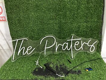 Brighten Up Your Space: The Praters Custom LED Neon Sign for Home Decor, Office Ambiance, and Vibrant Storefront Display.