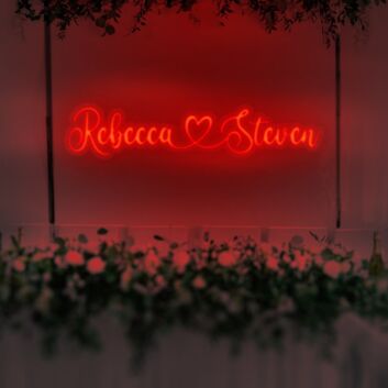 Customized Name Romantic Backsplash Neon Sign