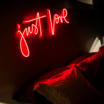 Just Love Neon Sign Illuminate Your Space with Pure Affection and Warmth