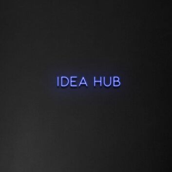 &#39;Idea Hub&#39; neon sign