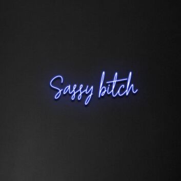 &#39;Sassy Bitch&#39; Neon Sign