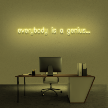 &#39;Everyone is a genius...&#39; Neon Sign