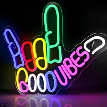 Cool Vibes Hand Gesture LED Neon Sign