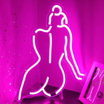 Brighten Your Bedroom, Boutique, or Bachelorette Party with the Deep Pink Mannequin Women&#039;s Bedroom Neon Sign.