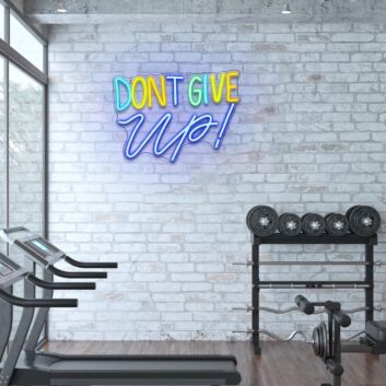 Brighten Your Space: Dont Give Up Neon Sign Perfect for Home Decor, Offices, and Motivational Workspaces.