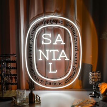 Brighten Your Space: 34 Boulevard Saint Germain Personalized Neon Sign, Perfect for Weddings, Bars, and Office Decor.