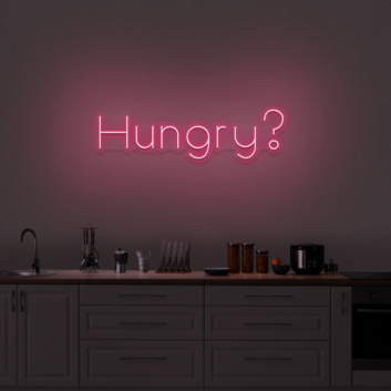 &#39;Hungry&#39; Neon Sign