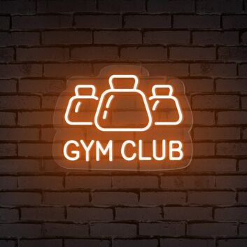 Brighten Your Gym, Club, or Home Workout Space with the Gym Club Words Kettlebells Gym Neon Sign.