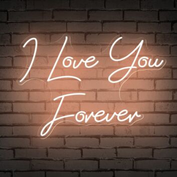 Brighten Up Your Special Moments: I Love You Forever Sweet Words Neon Sign Perfect for Weddings, Anniversaries, and Romantic Home Decor.