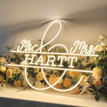 Enhance Your Wedding, Anniversary with the Customize  Mr Mrs Personalized Neon Name Sign