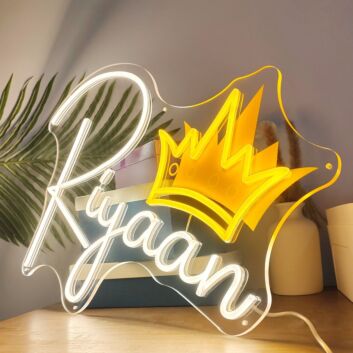 Personalized Name UV LED Neon Sign with Crown