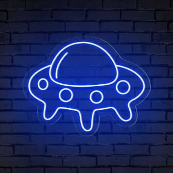 Brighten Your Kid's Room or Add Flair to Theme Parties with the Ufo Cute Space Neon Sign.