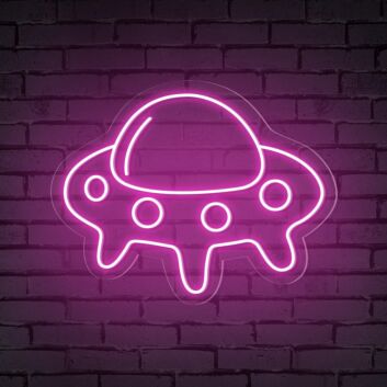 Brighten Your Kid&#039;s Room or Add Flair to Theme Parties with the Ufo Cute Space Neon Sign.