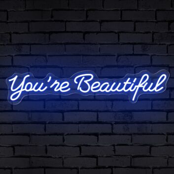 Brighten Your Space: Youre Beautiful Words Neon Sign For Room - Perfect for Home Decor, Weddings, and Parties.