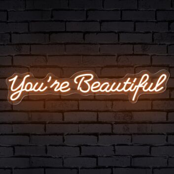 Brighten Your Space: Youre Beautiful Words Neon Sign For Room - Perfect for Home Decor, Weddings, and Parties.