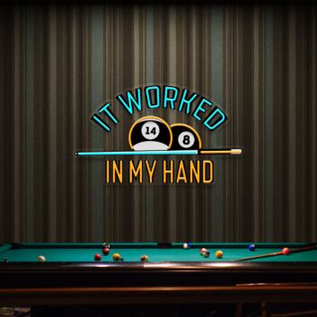 Enhance Your Game Room, Bar, or Business with the Striking Billiards Wall Decor Business Logo Sign For Wall LED UV Neon Sign.