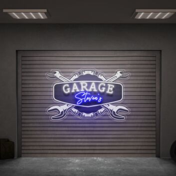 Brighten Your Space: Garage LED UV Neon Sign, Perfect for Home Decor, Bars, and Weddings