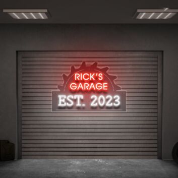 Brighten Up Your Space - Perfect for Bars, Man Caves, and Workshops with the Garange Name Sign Garage Led UV Neon Sign for Men Garage Sign.