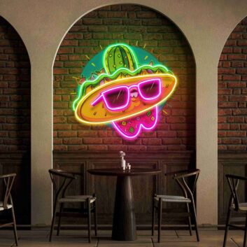 Sunglasses Taco UV LED Neon Sign