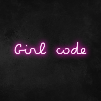 &#39;Girl Code&#39; Neon Sign