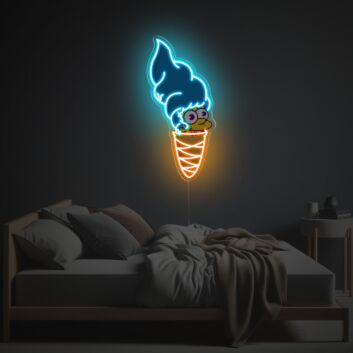 Marge Simpson Ice Cream Cone LED Neon Acrylic Art Sign